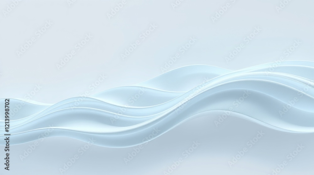 Fototapeta premium flowing waves background wallpaper in soft blue tones