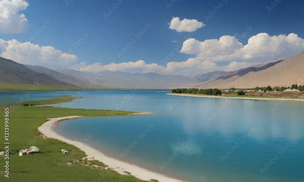 Fototapeta premium lake and mountains