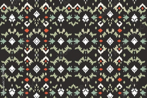 Seamless Colorful Ikat Pattern – Boho Tribal Fabric for Fashion & Decor