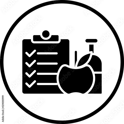 Nutrition icon style