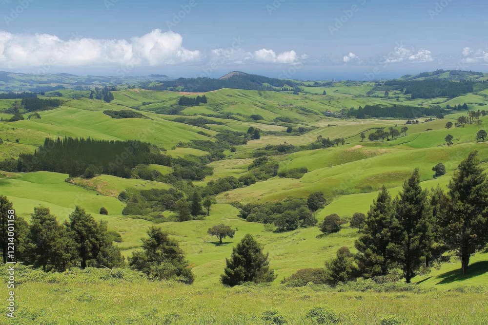 Beautiful landscape of rolling hills in countryside. Beautiful landscape of rolling hills in countryside.