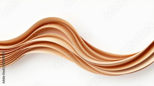 Abstract Flowing Wavy background wallpaper with golden wavy lines. Minimalist Design Background