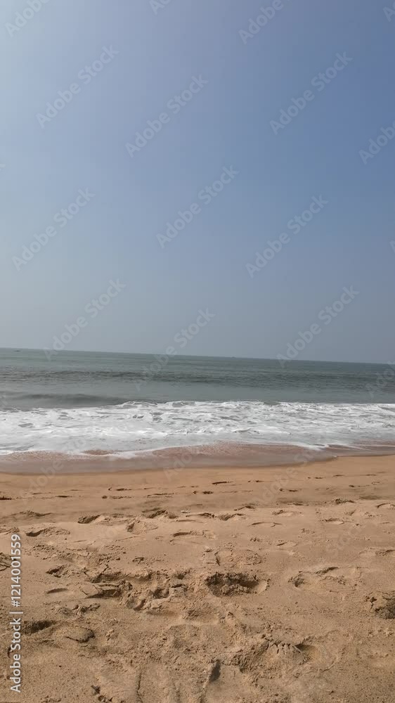 Seascapes View of Beautiful Beach Seashore With Waves Seascapes View of Beautiful Beach Seashore With Waves