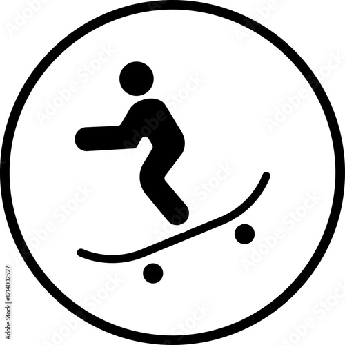 Skateboarding icon style