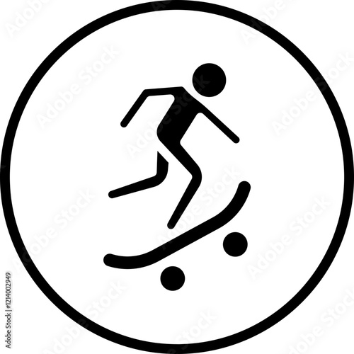 Skateboarding icon style