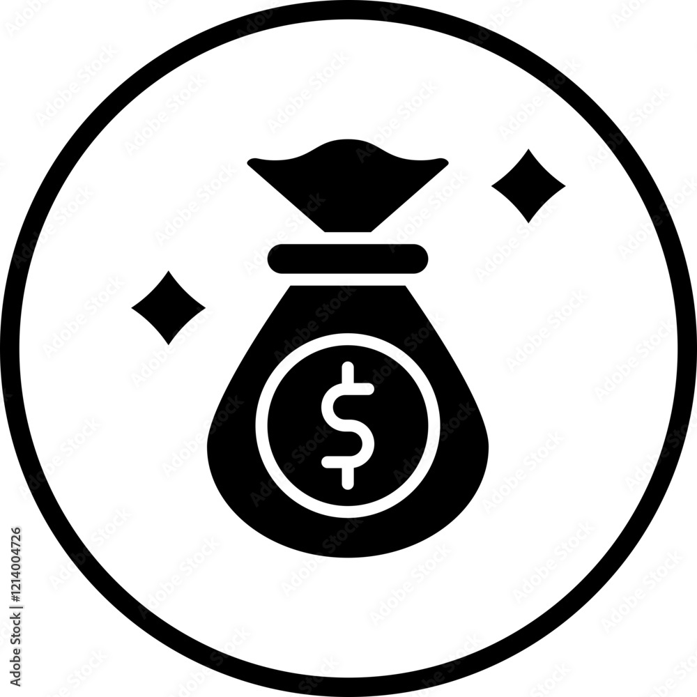 Money Bag icon style