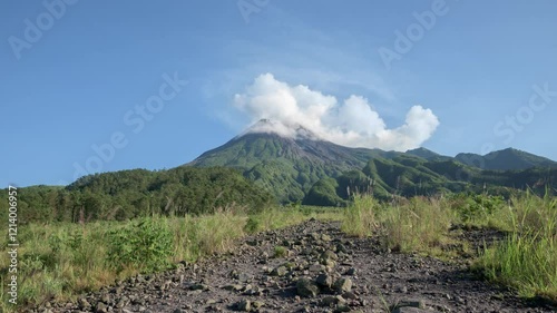 Timelapse Merapi Volcano Central Java Indonesia