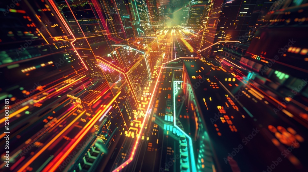Cyberpunk Cityscape: A Futuristic Journey Through Neon Lights Cyberpunk Cityscape: A Futuristic Journey Through Neon Lights