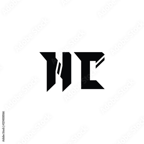 Free Download NC monogram logo design letter text name symbol monochrome logotype alphabet character simple logo - GFXLoad