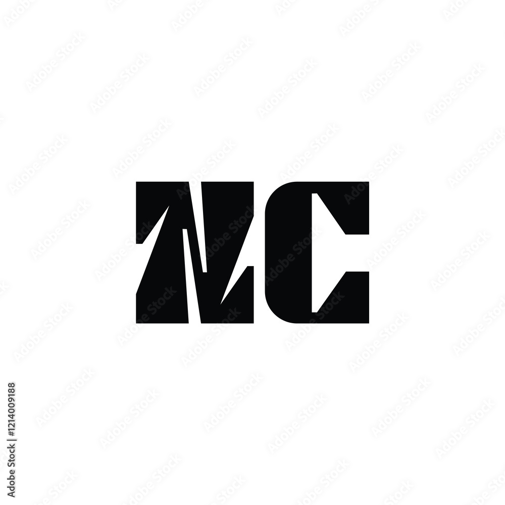 NC monogram logo design letter text name symbol monochrome logotype alphabet character simple logo NC monogram logo design letter text name symbol monochrome logotype alphabet character simple logo