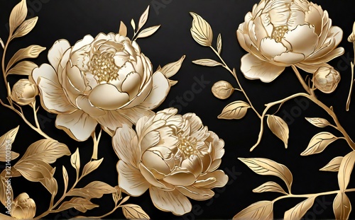 Wallpaper Mural pattern with roses Torontodigital.ca