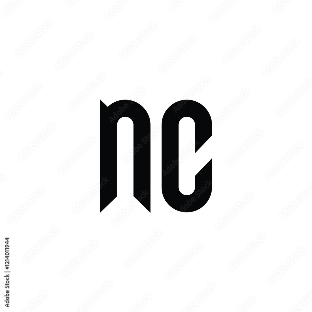 NC monogram logo design letter text name symbol monochrome logotype alphabet character simple logo NC monogram logo design letter text name symbol monochrome logotype alphabet character simple logo
