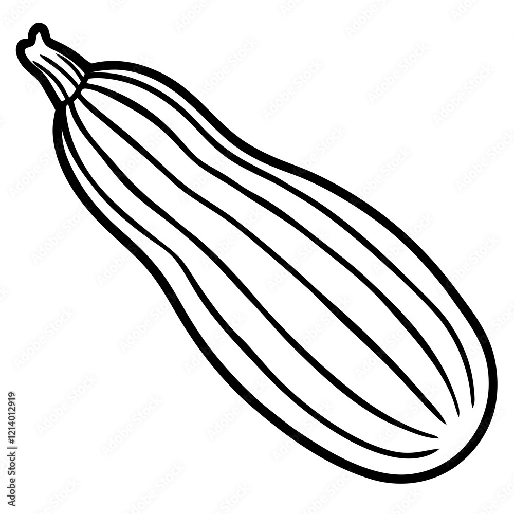 Zucchini Illustration in Vector Style Zucchini Illustration in Vector Style
