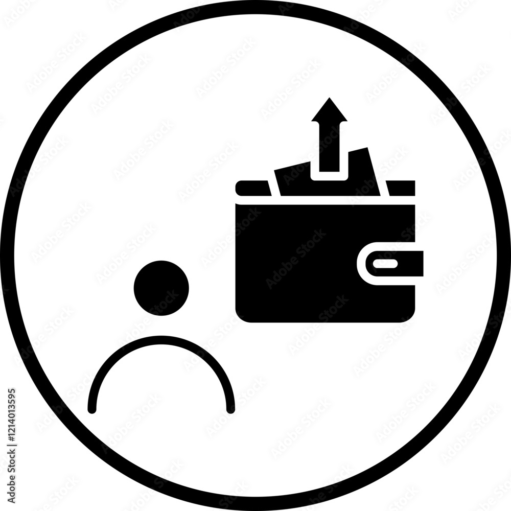 Fototapeta premium Debt icon style