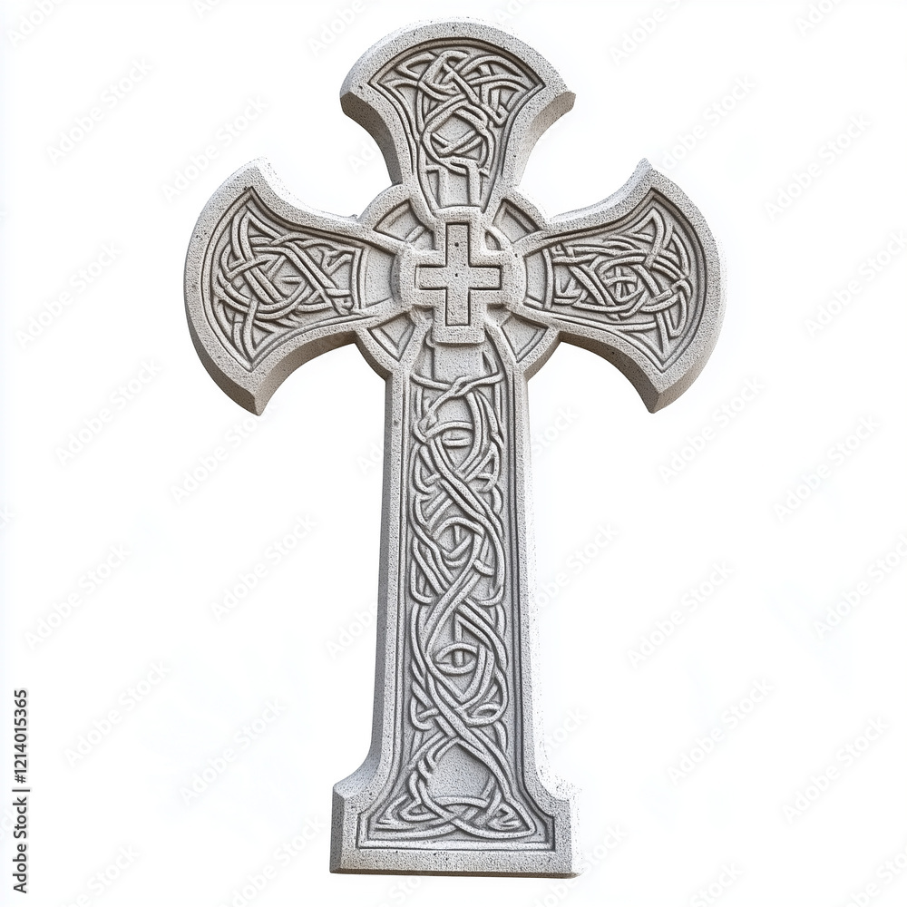 Celtic cross on an empty white background Celtic cross on an empty white background