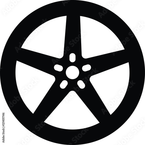 Car rims design silhouette illustration