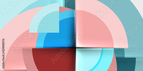 Target circle geometric abstract shapes. Vector Illustration For Wallpaper, Banner, Background, Card, Book Illustration, landing page