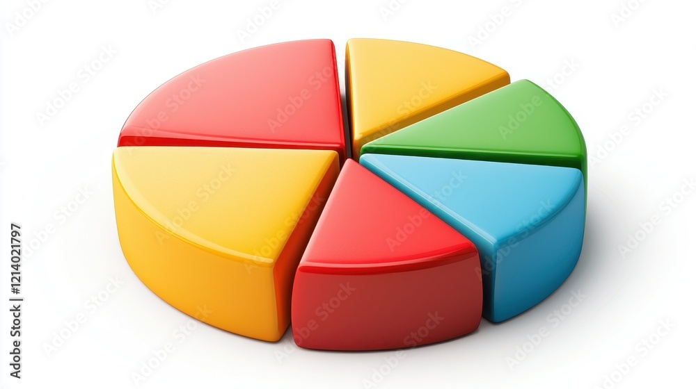 3D Pie chart infographics presentation. A colorful pie chart representing data distribution in a visual format. 3D Pie chart infographics presentation. A colorful pie chart representing data distribution in a visual format.