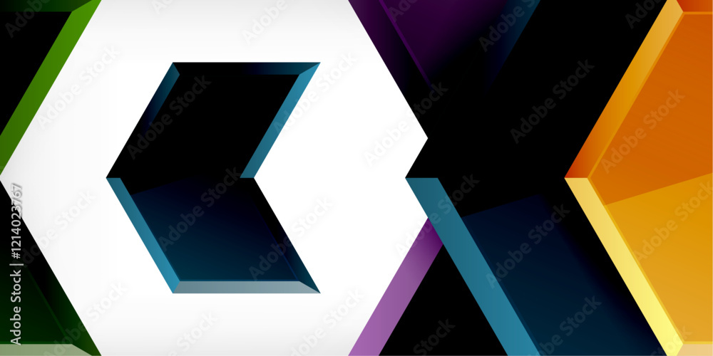 Vector 3d arrow techno design template Vector 3d arrow techno design template