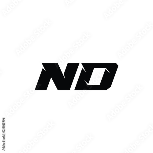 Free Download ND monogram logo design letter text name symbol monochrome logotype alphabet character simple logo - GFXLoad