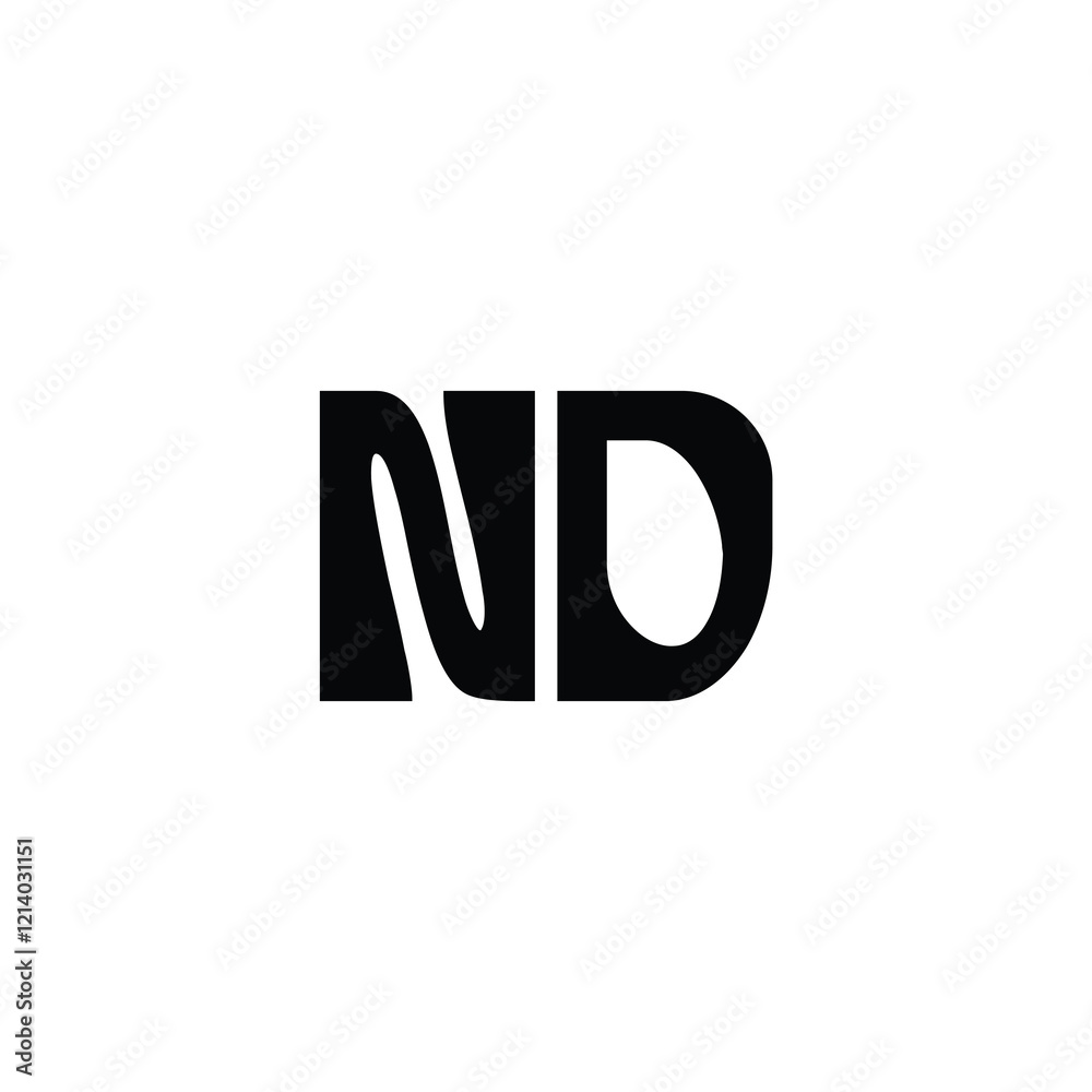 ND monogram logo design letter text name symbol monochrome logotype alphabet character simple logo ND monogram logo design letter text name symbol monochrome logotype alphabet character simple logo