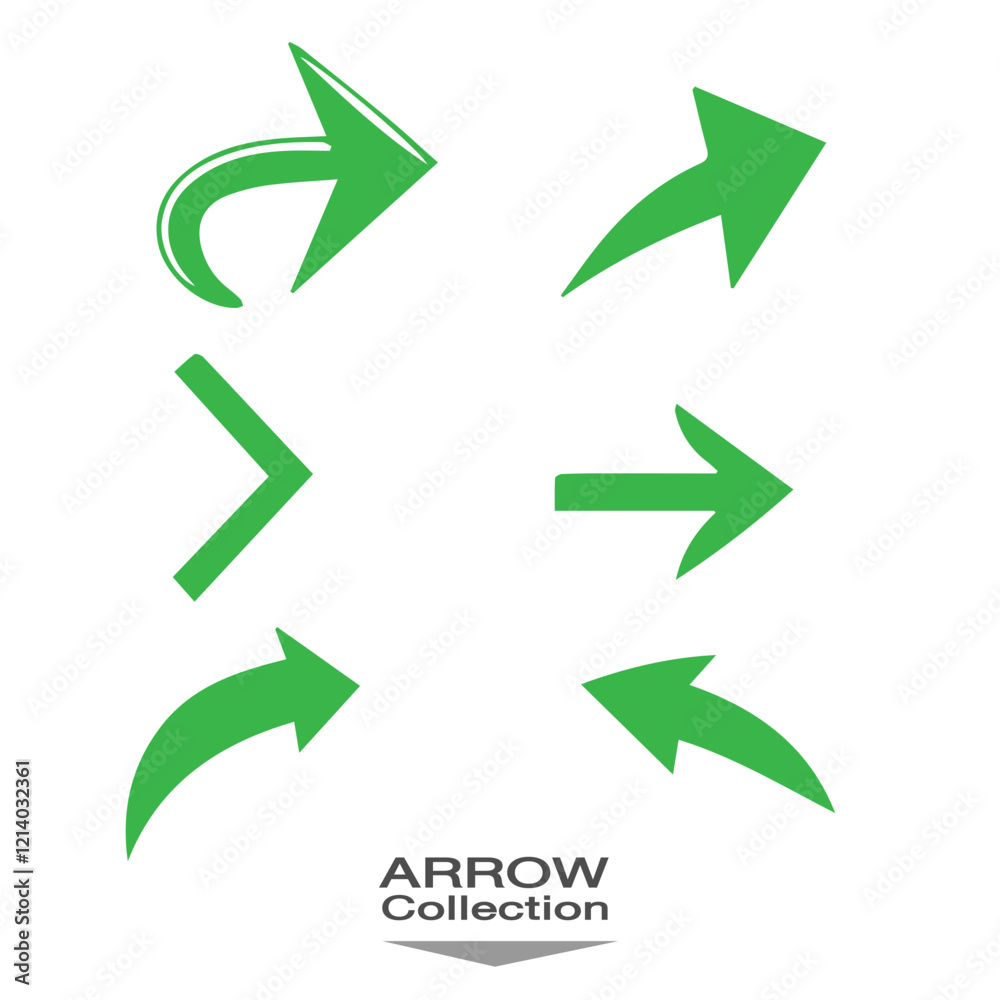 green set of arrows
