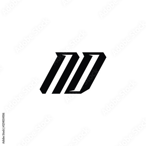 ND monogram logo design letter text name symbol monochrome logotype alphabet character simple logo photo