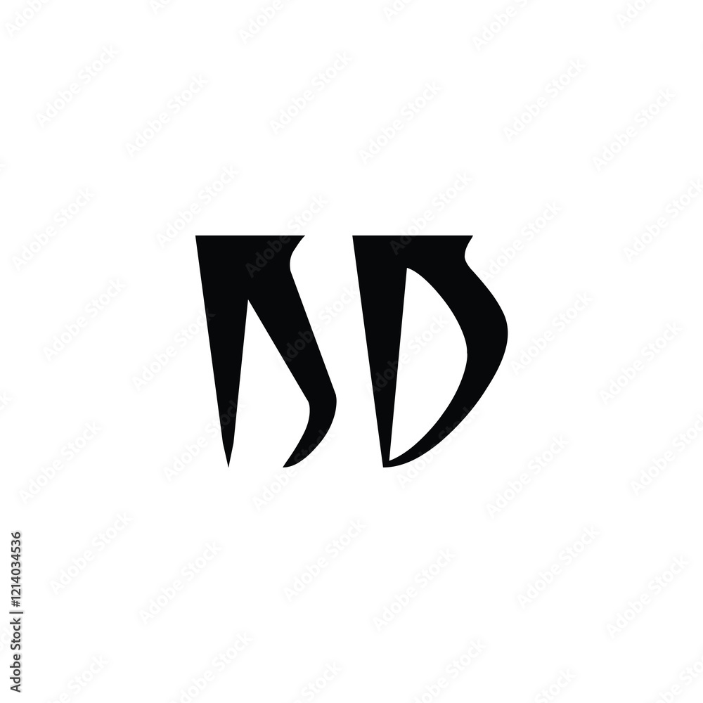 ND monogram logo design letter text name symbol monochrome logotype alphabet character simple logo ND monogram logo design letter text name symbol monochrome logotype alphabet character simple logo