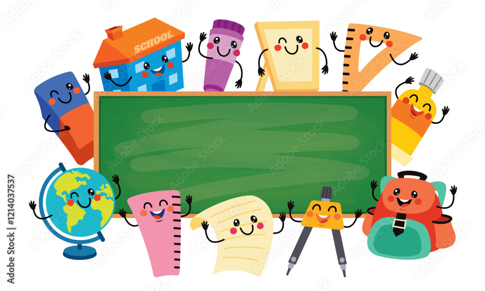 Fototapeta premium School Supplies For Children Education