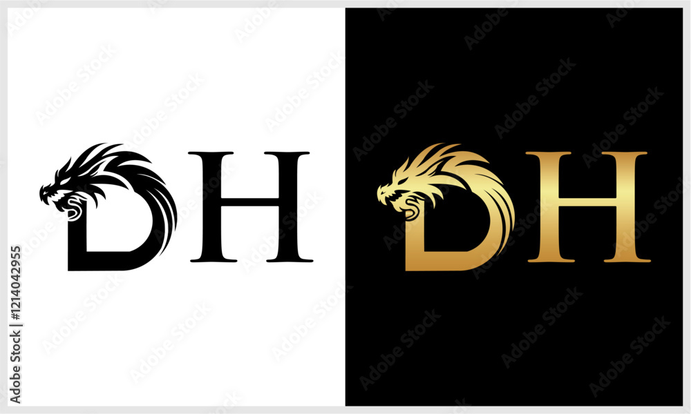 logo dragon letter D vector d... logo dragon letter D vector d...