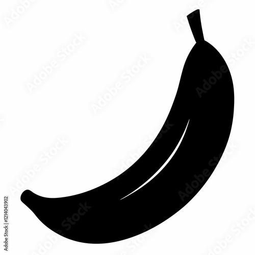 Sleek Banana Shape Vector Illustration