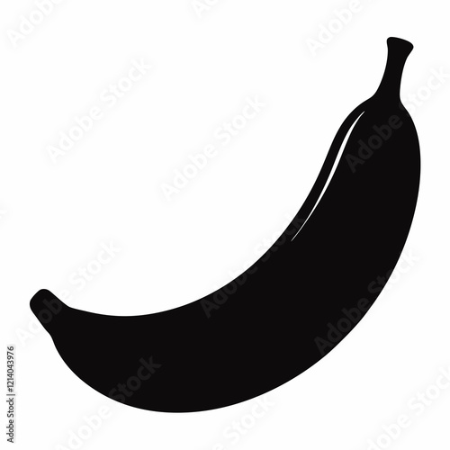 Sleek Banana Shape Vector Illustration