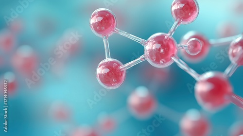 Molecules represented in close-up view highlighting structural details of chemical compounds
