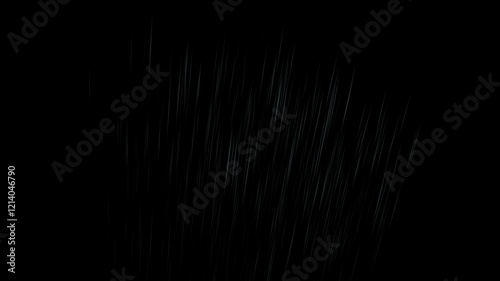 Realistic rain drops animation overlay on black background . 4K animation for film ads and movie.