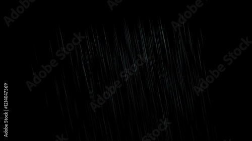 Realistic rain drops animation overlay on black background . 4K animation for film ads and movie.