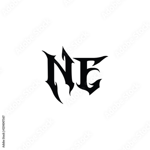 NE monogram logo design letter text name symbol monochrome logotype alphabet character simple logo