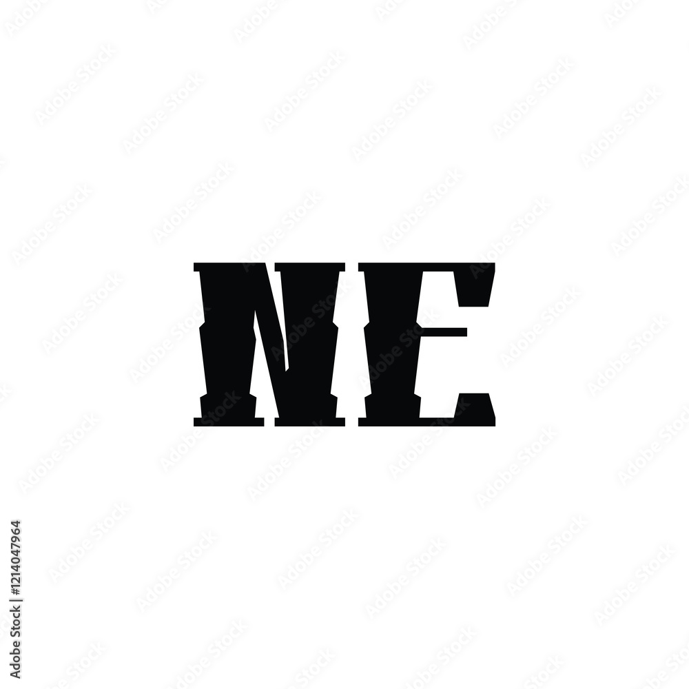NE monogram logo design letter text name symbol monochrome logotype alphabet character simple logo NE monogram logo design letter text name symbol monochrome logotype alphabet character simple logo