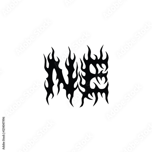 NE monogram logo design letter text name symbol monochrome logotype alphabet character simple logo