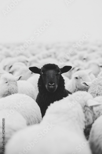 black sheep and white sheep photo
