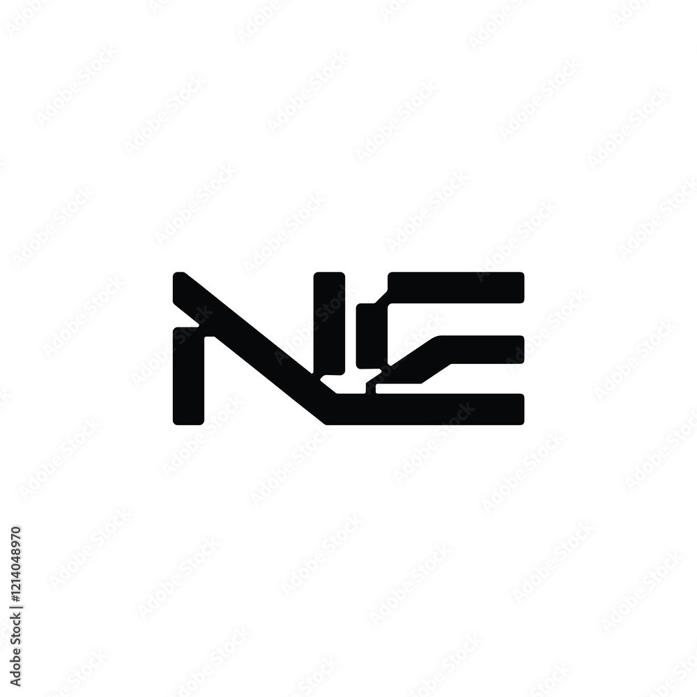 NE monogram logo design letter text name symbol monochrome logotype alphabet character simple logo NE monogram logo design letter text name symbol monochrome logotype alphabet character simple logo