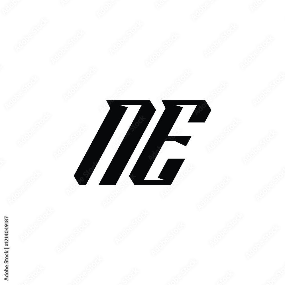 NE monogram logo design letter text name symbol monochrome logotype alphabet character simple logo NE monogram logo design letter text name symbol monochrome logotype alphabet character simple logo