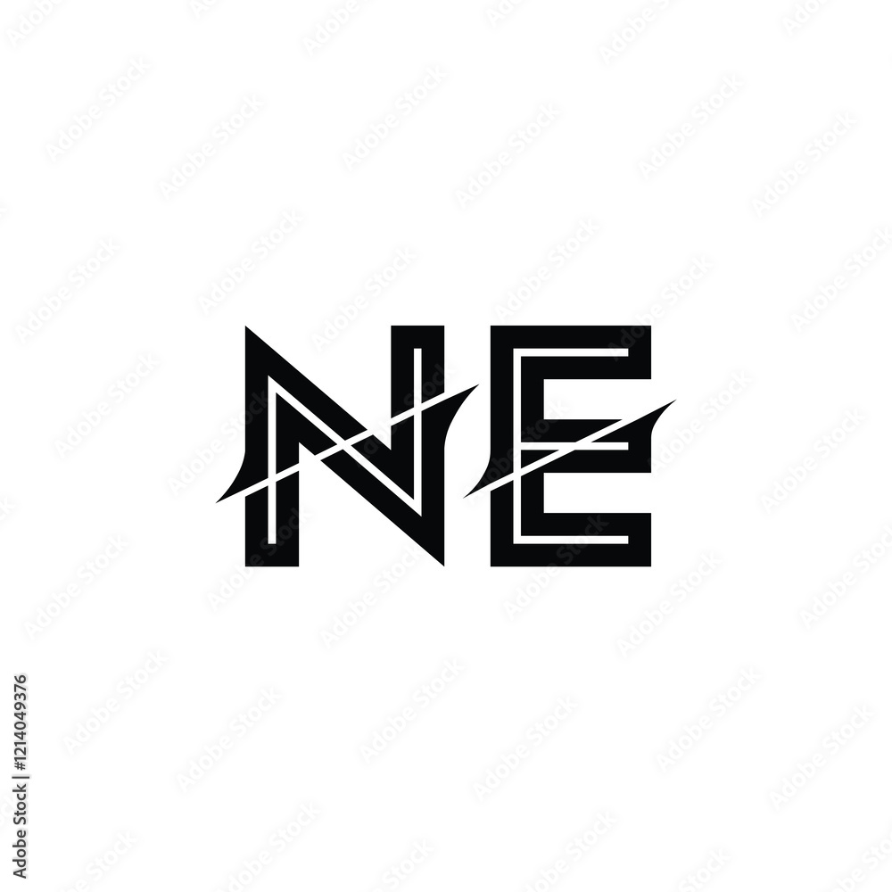 NE monogram logo design letter text name symbol monochrome logotype alphabet character simple logo NE monogram logo design letter text name symbol monochrome logotype alphabet character simple logo