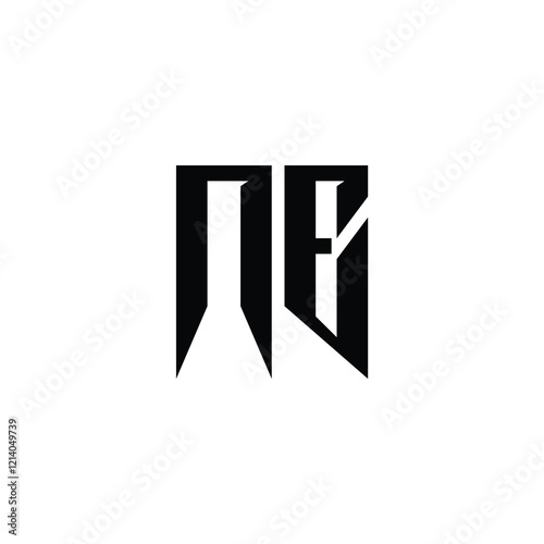 Free Download NE monogram logo design letter text name symbol monochrome logotype alphabet character simple logo - GFXLoad
