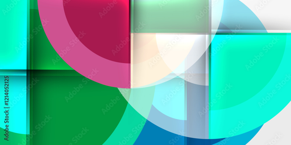 Circle and semi circle geometric background. Vector Illustration For Wallpaper, Banner, Background, Card, Book Illustration, landing page Circle and semi circle geometric background. Vector Illustration For Wallpaper, Banner, Background, Card, Book Illustration, landing page