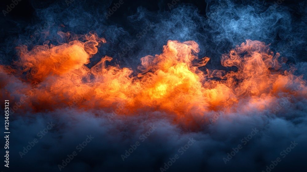 Abstract fiery and smoky cloudscape. Abstract fiery and smoky cloudscape.