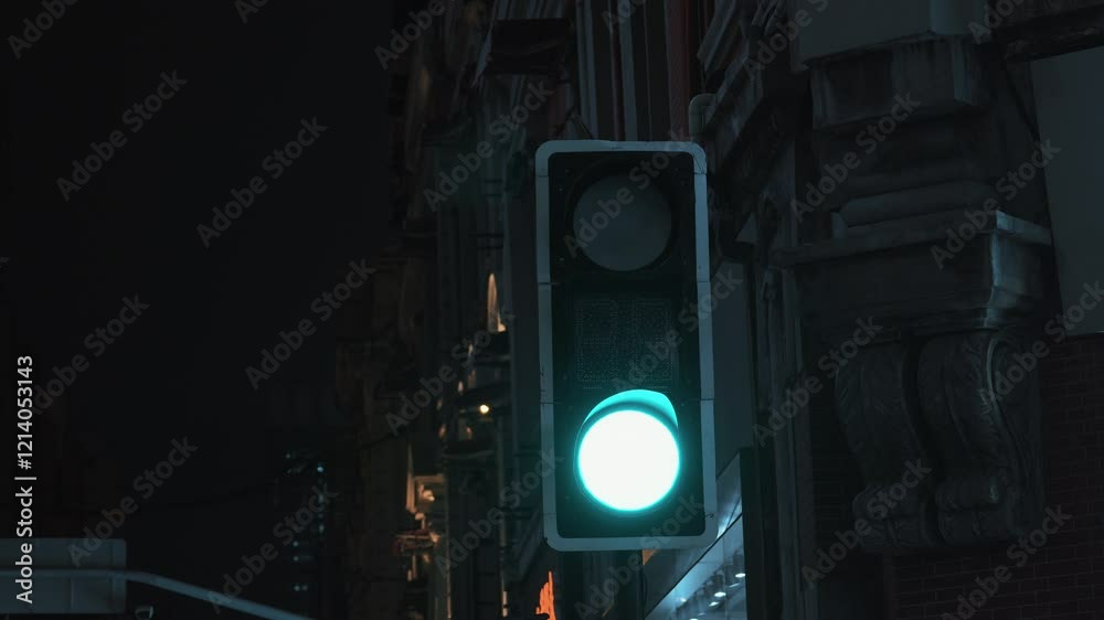 traffic light switches to green. Traffic light with a countdown of ...