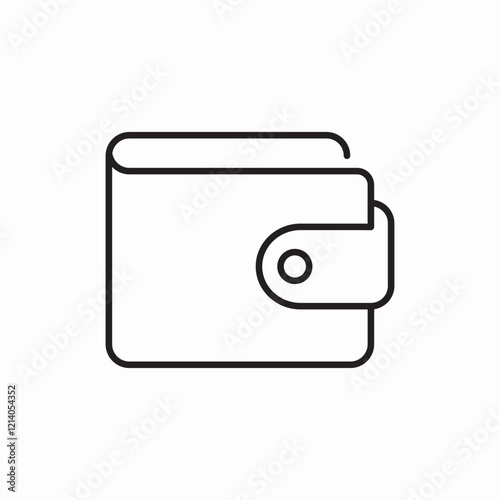 Simple wallet money icon vector sign