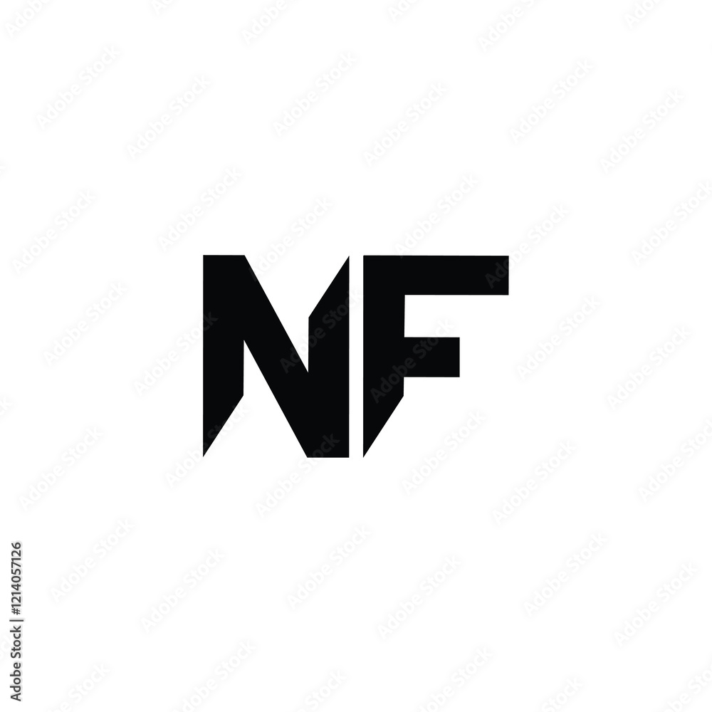 NF monogram logo design letter text name symbol monochrome logotype alphabet character simple logo NF monogram logo design letter text name symbol monochrome logotype alphabet character simple logo