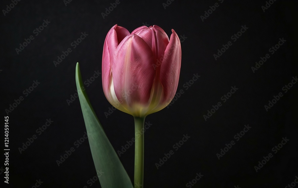 tulip on black background tulip on black background