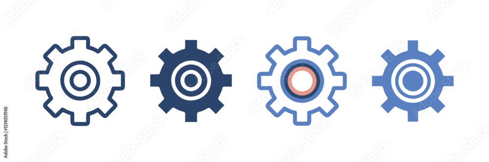 Gear icon vector illustrations pack essential elements for your design Gear icon vector illustrations pack essential elements for your design